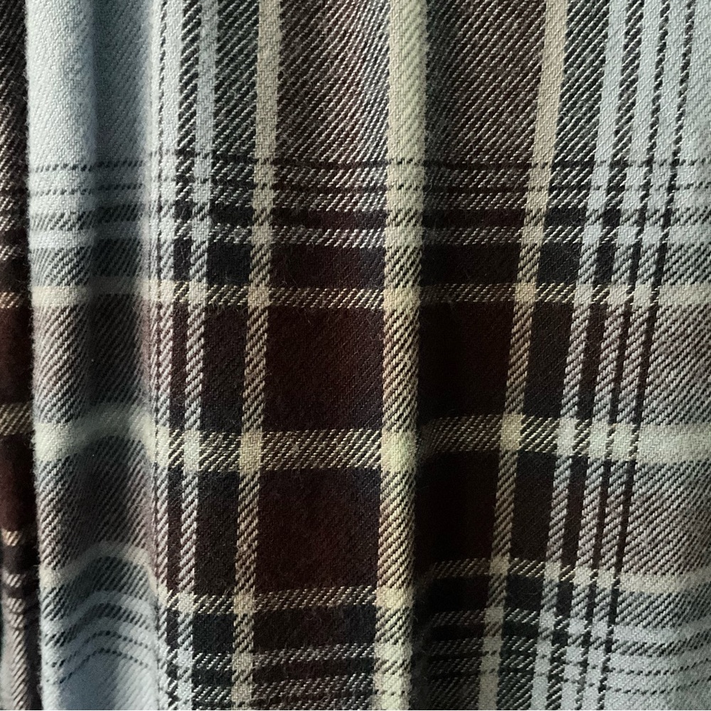 j.jill Small Plaid Button-Down / Button-Up Blue B… - image 13